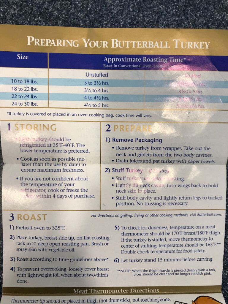 Butterball Turkey Fryer Time Chart