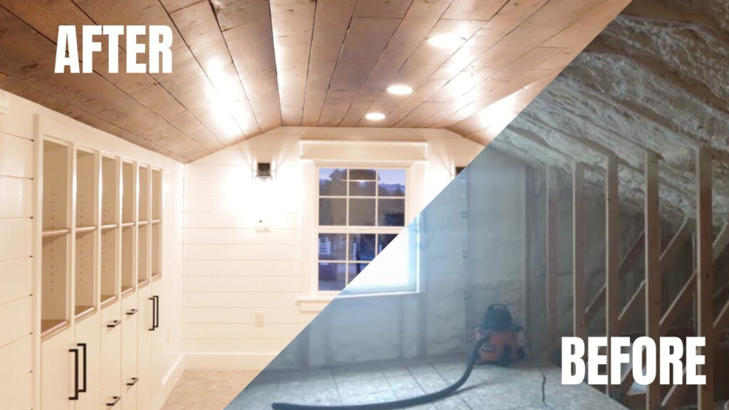 Charming Attic Transformation Instructional Time lapse Conversion 