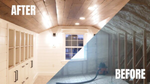 Charming Attic Transformation Instructional Time lapse Conversion