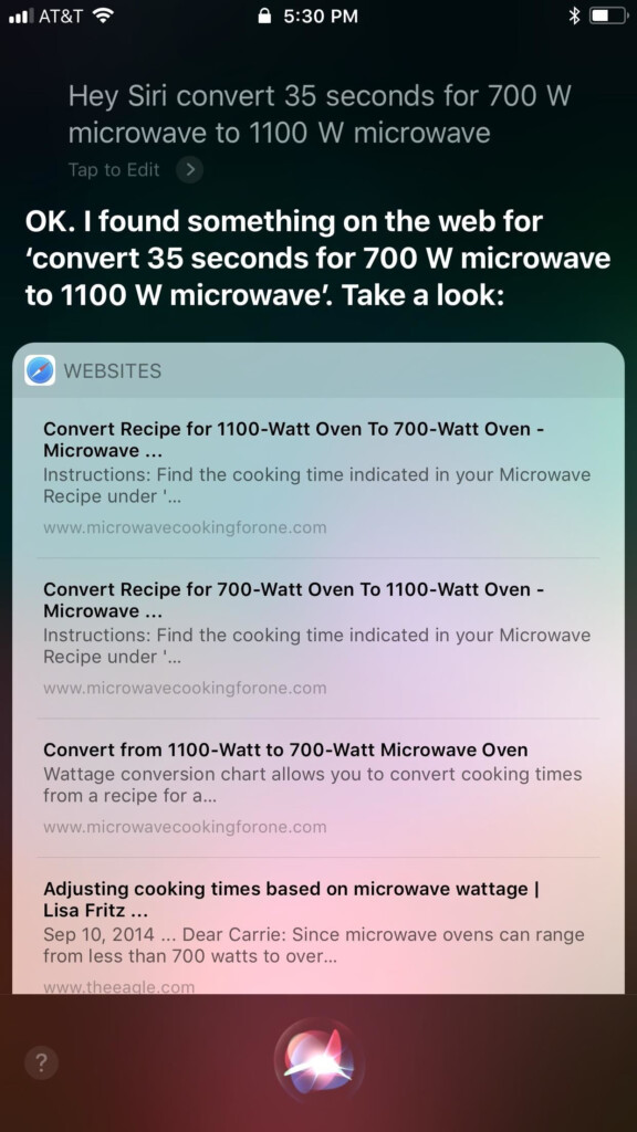 Conversion Chart For 1000w Microwave