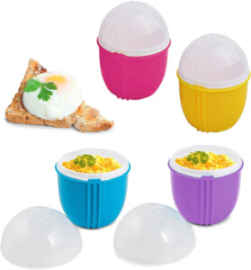 Home Garden Nordic 2 Cavity Microwave Egg Cooker And Poacher As Seen