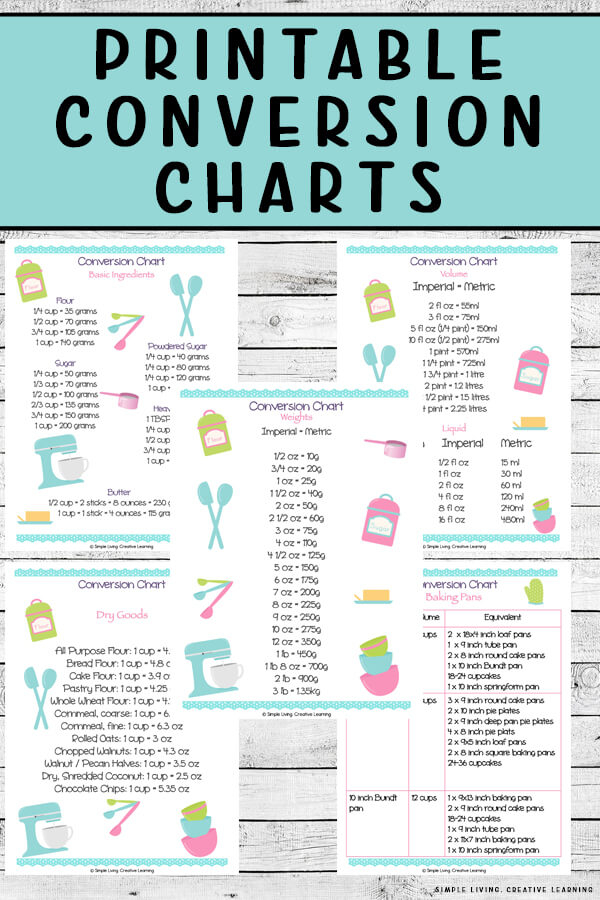 Printable Conversion Charts Simple Living Creative Learning