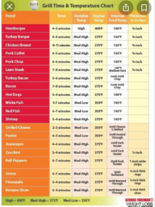 Temperature Chart George Forman Grill Recipes George Foreman Recipes