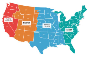 Usa Time Zone Map Printable